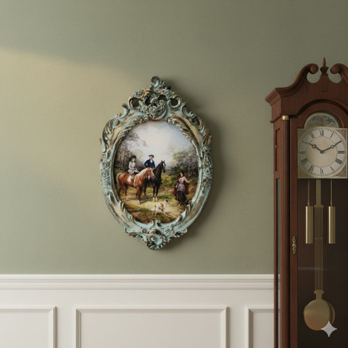 تابلو پتینه نقاشی مخمل طرح فرانسوی کد AZ04